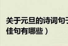 關(guān)于元旦的詩(shī)詞句子有哪些(關(guān)于元旦的詩(shī)句佳句有哪些)