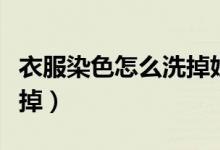 衣服染色怎么洗掉妙招抖音(衣服染色怎么洗掉)