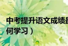 中考提升語文成績(jī)最快的方法（中考語文該如何學(xué)習(xí)）