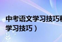 中考語(yǔ)文學(xué)習(xí)技巧和方法(中考語(yǔ)文有哪些的學(xué)習(xí)技巧)