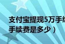 支付寶提現(xiàn)5萬(wàn)手續(xù)費(fèi)多少（支付寶提現(xiàn)5萬(wàn)手續(xù)費(fèi)是多少）