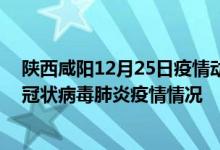 陜西咸陽(yáng)12月25日疫情動(dòng)態(tài)消息:陜西咸陽(yáng)昨日24號(hào)新型冠狀病毒肺炎疫情情況