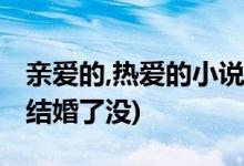 親愛的,熱愛的小說結(jié)局(小說中佟年和韓商言結(jié)婚了沒)