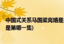 中國(guó)式關(guān)系馬國(guó)梁離婚是第幾集( 中國(guó)式關(guān)系中馬國(guó)梁離婚是第哪一集)