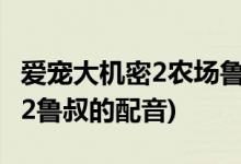 愛寵大機密2農(nóng)場魯叔是什么犬種(愛寵大機密2魯叔的配音)