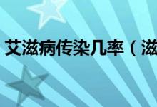 艾滋病傳染幾率（滋病的感染幾率有多大？）