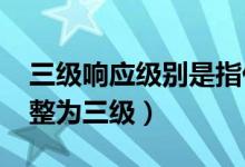 三級響應級別是指什么?（應急響應由一級調(diào)整為三級）