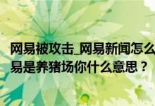 網易被攻擊_網易新聞怎么辦？為什么都是鄉(xiāng)紳？還有人說網易是養(yǎng)豬場你什么意思？