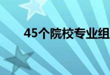 45個(gè)院校專業(yè)組平行志愿時(shí)什么意思