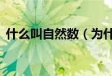 什么叫自然數(shù)（為什么0是最小的自然數(shù)？）