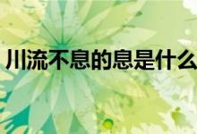 川流不息的息是什么意思(不顧后果故的意思)