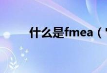 什么是fmea（它是用來做什么的）