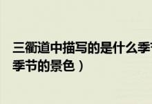 三衢道中描寫(xiě)的是什么季節(jié)的詞語(yǔ)(三衢道中描寫(xiě)的是什么季節(jié)的景色)