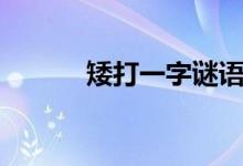 矮打一字謎語(yǔ)答案（矮打一字）