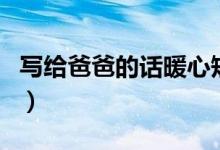 寫(xiě)給爸爸的話暖心短句（暖心寫(xiě)給爸爸的短句）