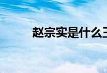 趙宗實是什么王爺（趙宗實是誰）