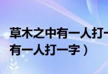 草木之中有一人打一字謎底是什么(草木之中有一人打一字)