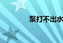 泵打不出水（泵打一成語(yǔ)）