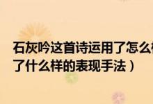 石灰吟這首詩運(yùn)用了怎么樣的表現(xiàn)手法（石灰吟這首詩運(yùn)用了什么樣的表現(xiàn)手法）