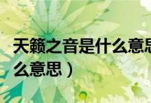 天籟之音是什么意思簡(jiǎn)單回答（天籟之音是什么意思）