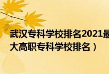 武漢?？茖W校排名2021最新排名公辦（2022武漢最好的十大高職?？茖W校排名）