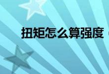扭矩怎么算強(qiáng)度（扭矩怎么算出來的）