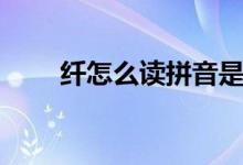 纖怎么讀拼音是什么字(纖怎么讀)