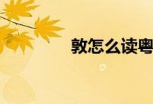 敦怎么讀粵語(yǔ)（敦怎么讀）