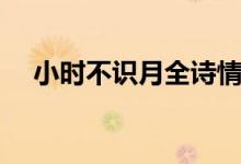 小時(shí)不識(shí)月全詩情感（小時(shí)不識(shí)月全詩）