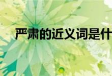 嚴(yán)肅的近義詞是什么(嚴(yán)肅和嚴(yán)峻的區(qū)別)