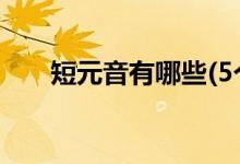 短元音有哪些(5個元音字母及其音標(biāo))
