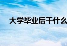 大學畢業(yè)后干什么(適合從事哪些工作)