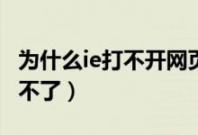 為什么ie打不開網(wǎng)頁（手機瀏覽器有些網(wǎng)站進不了）