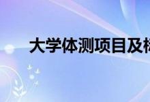 大學(xué)體測(cè)項(xiàng)目及標(biāo)準(zhǔn)（總共體測(cè)幾次）