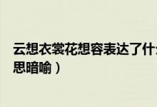 云想衣裳花想容表達(dá)了什么意思(云想衣裳花想容是什么意思暗喻)