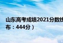 山東高考成績2021分數(shù)線（2021年山東高考本科分數(shù)線公布：444分）