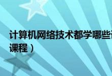 計算機網(wǎng)絡(luò)技術(shù)都學(xué)哪些課程（計算機網(wǎng)絡(luò)技術(shù)主要學(xué)什么課程）