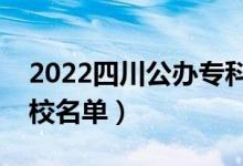 2022四川公辦?？圃盒Ｓ心男ㄗ钚聦？茖W(xué)校名單）