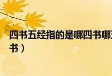 四書五經(jīng)指的是哪四書哪五經(jīng)圖片（四書五經(jīng)指的是哪幾本書）