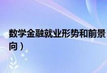 數(shù)學(xué)金融就業(yè)形勢和前景（金融數(shù)學(xué)專業(yè)就業(yè)前景及就業(yè)方向）