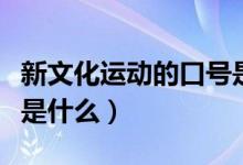 新文化運動的口號是什么（新文化運動的口號是什么）