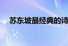 蘇東坡最經(jīng)典的詩(shī)詞（最著名的十首詩(shī)）