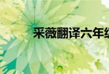 采薇翻譯六年級下冊(采薇翻譯)