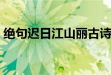 絕句遲日江山麗古詩(shī)解釋（絕句遲日江山麗）