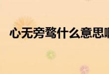 心無旁騖什么意思啊（心無旁騖什么意思）