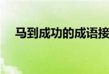 馬到成功的成語(yǔ)接龍（馬到成功的意思）