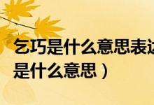 乞巧是什么意思表達了人們怎樣的心愿（乞巧是什么意思）