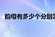 韻母有多少個(gè)分別怎么讀（韻母有多少個(gè)）
