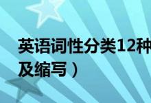 英語(yǔ)詞性分類12種解釋(英語(yǔ)詞性分類12種及縮寫(xiě))