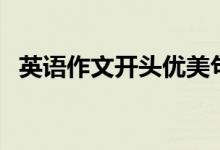 英語(yǔ)作文開(kāi)頭優(yōu)美句子（作文開(kāi)頭怎么寫(xiě)）
